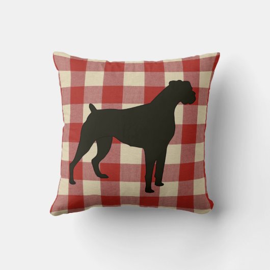 Boxer Dog | Pijnland-rood Kussen (Achterkant)