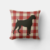 Boxer Dog | Pijnland-rood Kussen (Voorkant)