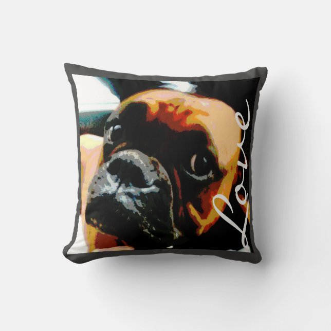 Boxer Dog Pillow Kussen (Voorkant)