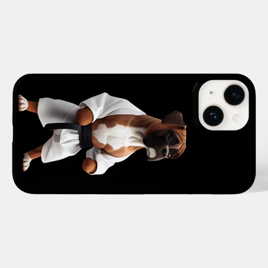 Boxer Dog Play Karate, Boxer Dog Karate Player Case-Mate iPhone Case (Achterkant (horizontaal))