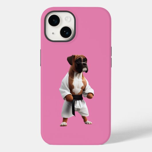 Boxer Dog Play Karate, Boxer Dog Karate Player Case-Mate iPhone Case (Achterkant)