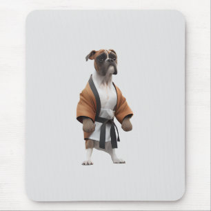 Boxer Dog Play Karate, Karate Champion Boxer Dog C Muismat