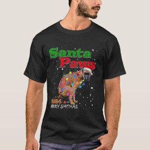 Boxer Dog Pooping Kerstmis 2024 Grappige Kerstman T-shirt