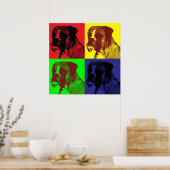 Boxer Dog Pop Art Style Poster (Keuken)