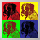Boxer Dog Pop Art Style Poster (Voorkant)