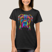Boxer Dog Pop Art T-shirt (Voorkant)