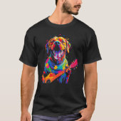 Boxer Dog Pop Guitar T-shirt (Voorkant)