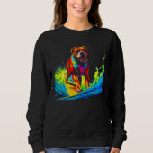 Boxer Dog Pop Surf Trui (Voorkant)
