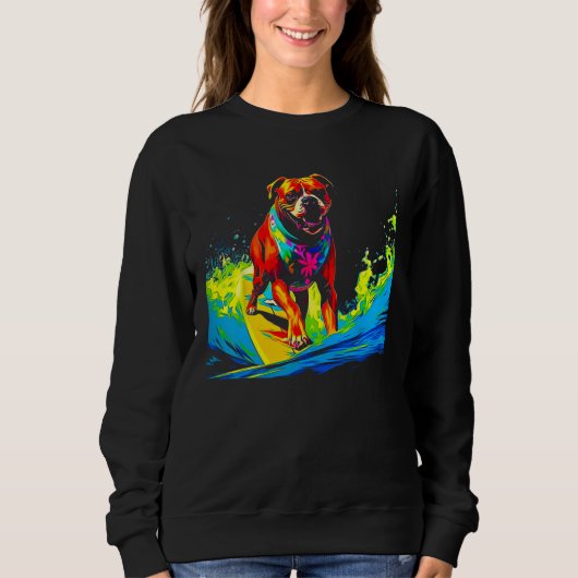 Boxer Dog Pop Surf Trui (Voorkant)