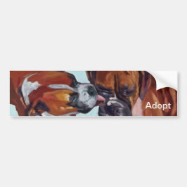 Boxer Dog Portrait Bumpersticker