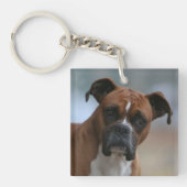 Boxer dog Portrait Double-Sided Sleutelhanger (Voorkant)
