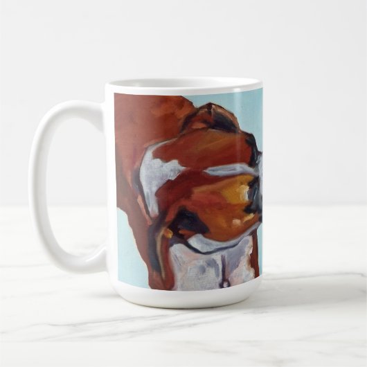 Boxer Dog Portret Mok (Links)