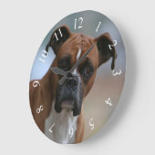 Boxer dog Portret Round Wall klok (Hoek)
