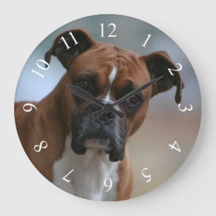 Boxer dog Portret Round Wall klok