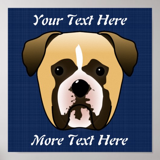 Boxer Dog Poster (Voorkant)