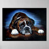 Boxer Dog print, poster (Voorkant)