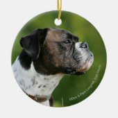 Boxer Dog-profiel Keramisch Ornament (Voorkant)