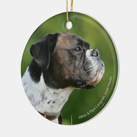 Boxer Dog-profiel Keramisch Ornament (Links)