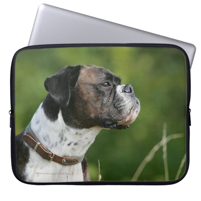 Boxer Dog-profiel Laptop Sleeve (Voorkant)