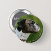 Boxer Dog-profiel Ronde Button 5,7 Cm (Voorkant /achterkant)