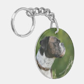 Boxer Dog-profiel Sleutelhanger (Voorkant Links)