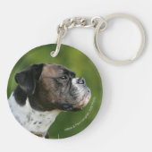 Boxer Dog-profiel Sleutelhanger (Achterkant)