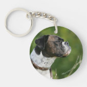 Boxer Dog-profiel Sleutelhanger (Voorkant)