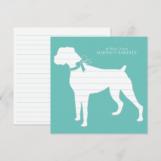 Boxer Dog Puppy Bedankkaart (Voorkant / Achterkant)