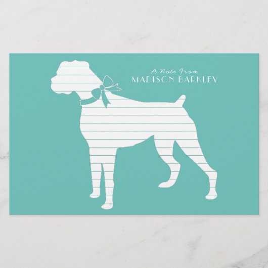 Boxer Dog Puppy Briefpapier (Voorkant)