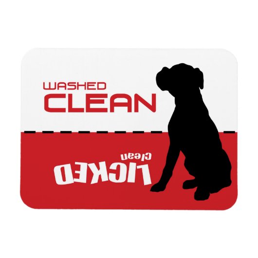 Boxer Dog, Puppy Dishwasmachine Magnet - Gematuree Magneet (Horizontaal)