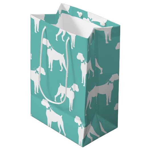 Boxer Dog Puppy Medium Cadeauzakje (Voorkant Gekanteld)