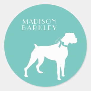 Boxer Dog Puppy Ronde Sticker