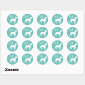 Boxer Dog Puppy Ronde Sticker (Vel)