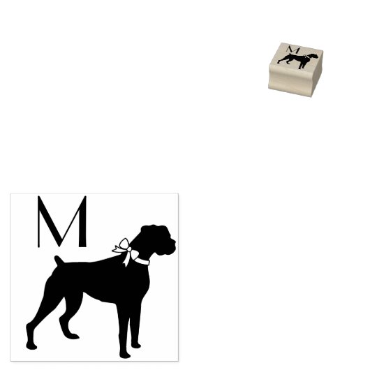 Boxer Dog Puppy Rubberstempel (Gestempeld)
