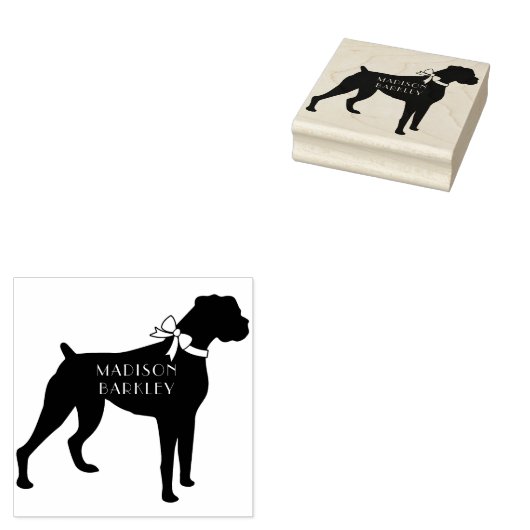 Boxer Dog Puppy Rubberstempel (Gestempeld)