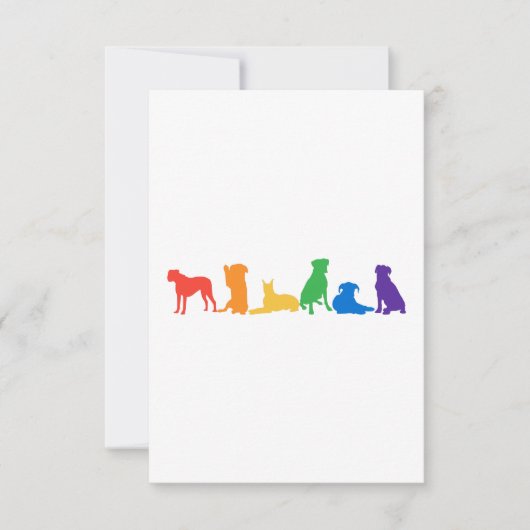Boxer Dog Rainbow Bedankkaart (Voorkant)