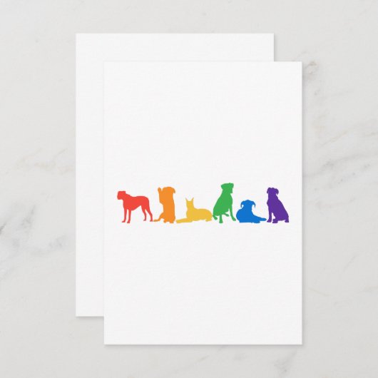 Boxer Dog Rainbow Bedankkaart (Voorkant / Achterkant)