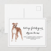 Boxer Dog Real Estate Kopen Marketing Briefkaart (Voorkant / Achterkant)