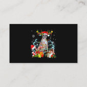 Boxer Dog Reindeer Kerstmis Lampjes Pajama Xm Visitekaartje (Achterkant)