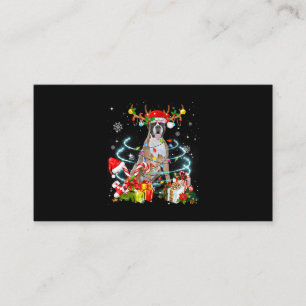 Boxer Dog Reindeer Kerstmis Lampjes Pajama Xm Visitekaartje