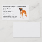 Boxer Dog Rescue and Foster Homes Visitekaartje (Voorkant / Achterkant)