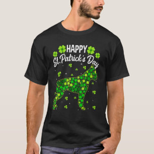Boxer Dog Retro Shamrock Irish St Patric K Day T-shirt