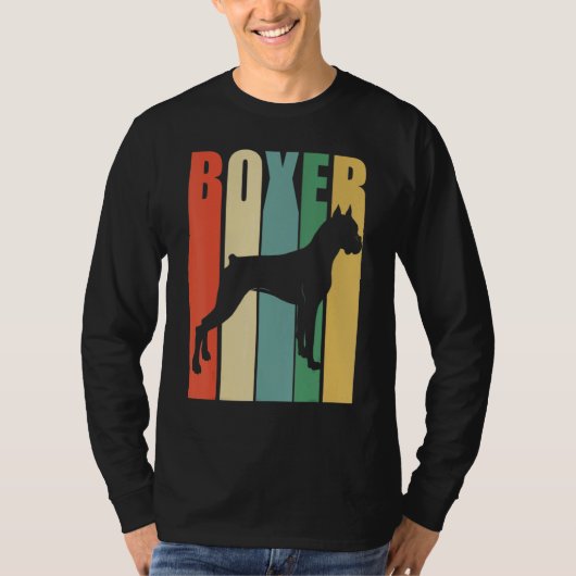 Boxer Dog Retro T-shirt (Voorkant)