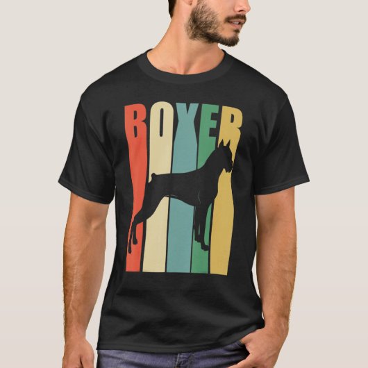 Boxer Dog Retro T-shirt (Voorkant)