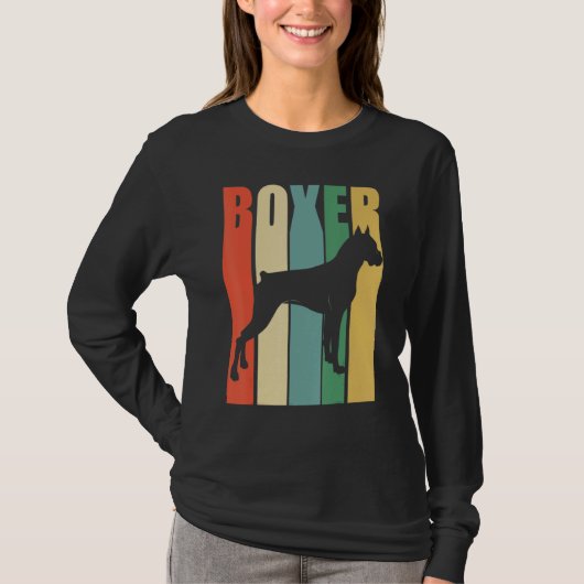 Boxer Dog Retro T-shirt (Voorkant)