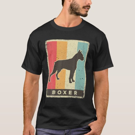 Boxer Dog Retro T-shirt (Voorkant)