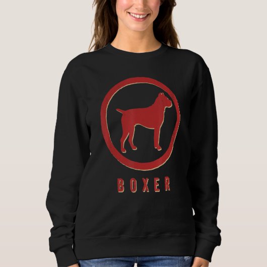 Boxer Dog Retro Trui (Voorkant)