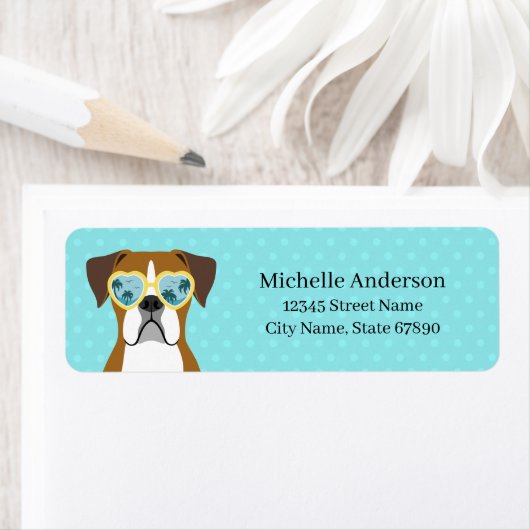 Boxer Dog Return Address Labels (Insitu)