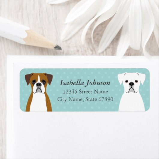 Boxer Dog Return Address Labels (Insitu)