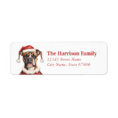 Boxer Dog Return Address Labels (Voorkant)